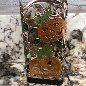 Bath & Body Works Stained Glass Skull Pumpkin Gentle Foaming Hand Soap Holder